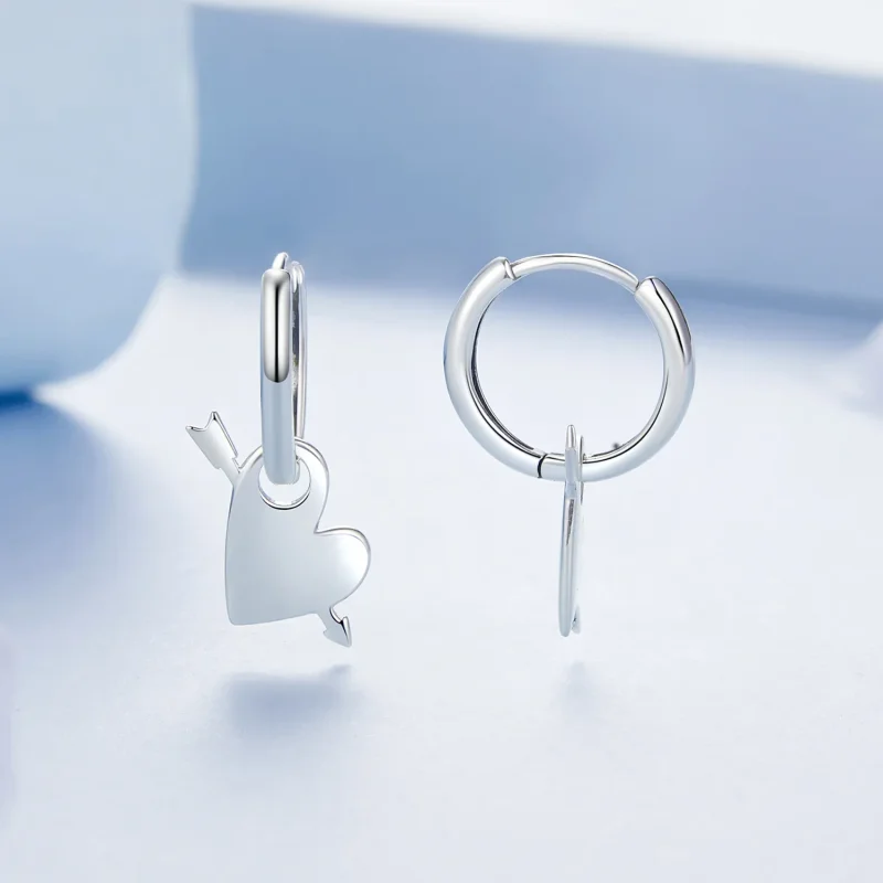 (image for) PANDORA Style Heart-piercing earrings - BSE1082 - View 3