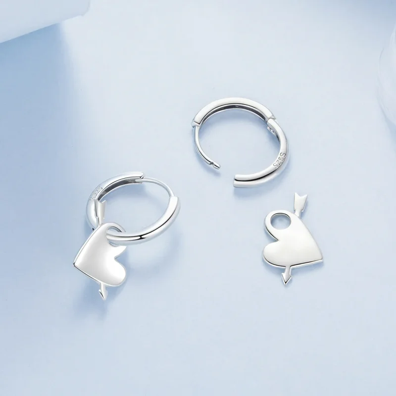 (image for) PANDORA Style Heart-piercing earrings - BSE1082 - View 4