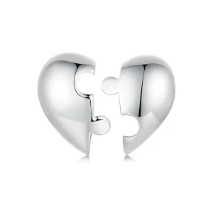 (image for) PANDORA Style Heart puzzle earrings - SCE1770