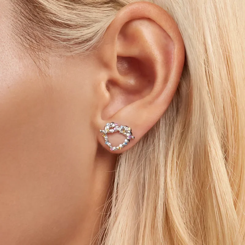 (image for) PANDORA Style Heart twist earrings - SCE1776 - View 5