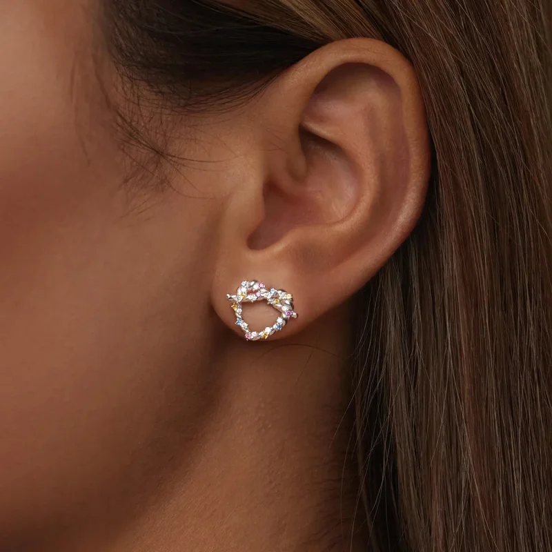 (image for) PANDORA Style Heart twist earrings - SCE1776 - View 6