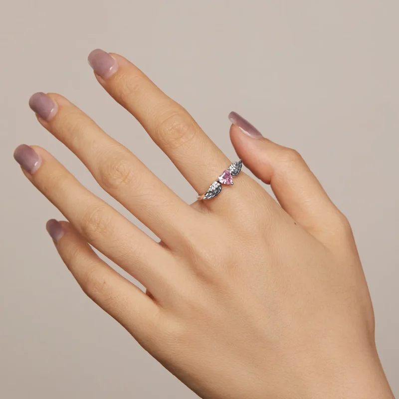 (image for) PANDORA Style Heart Wings Ring - SCR874 - View 3
