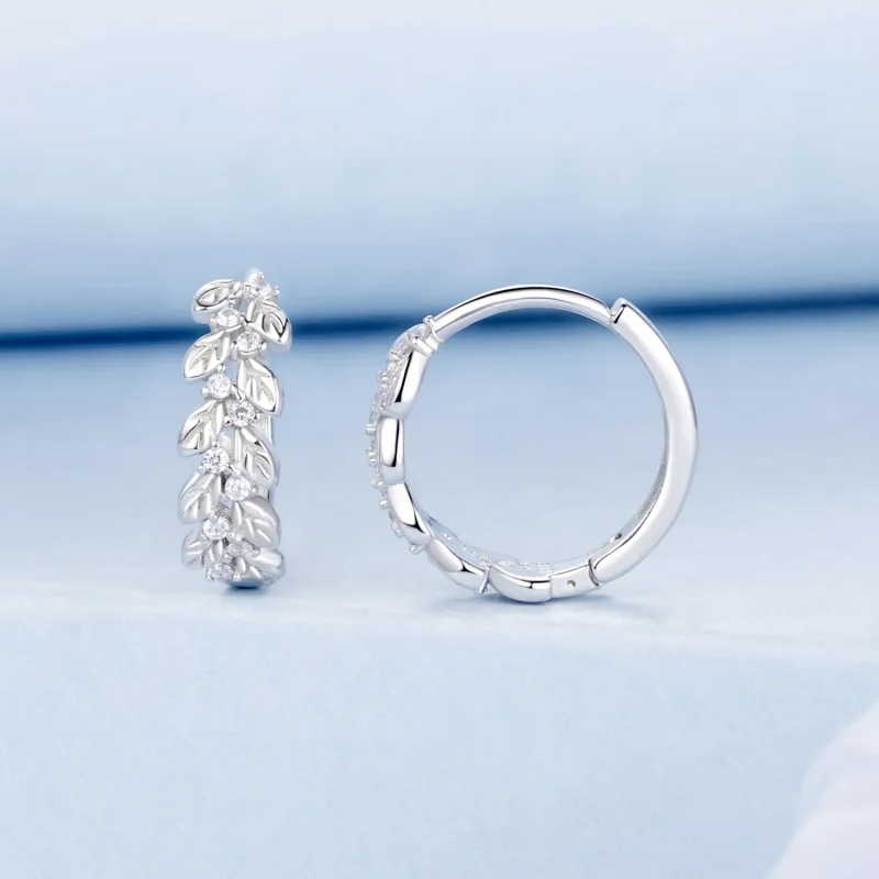 (image for) PANDORA Style Leaf earrings - BSE1086 - View 2