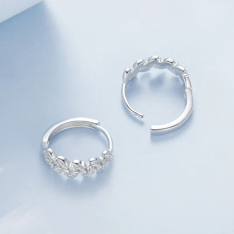 (image for) PANDORA Style Leaf earrings - BSE1086 - View 4