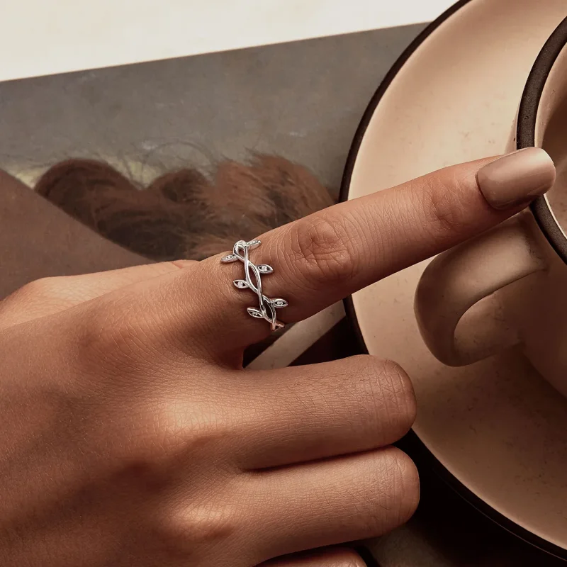(image for) PANDORA Style Leaf Ring - BSR581 - View 6