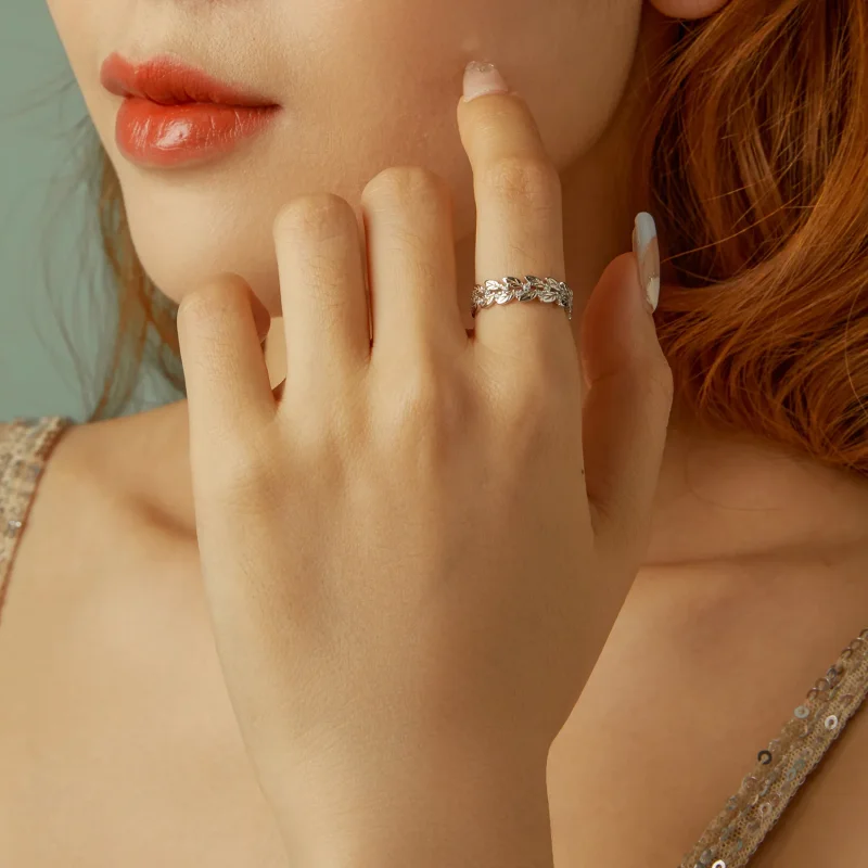(image for) PANDORA Style Leaf Ring - BSR600 - View 10