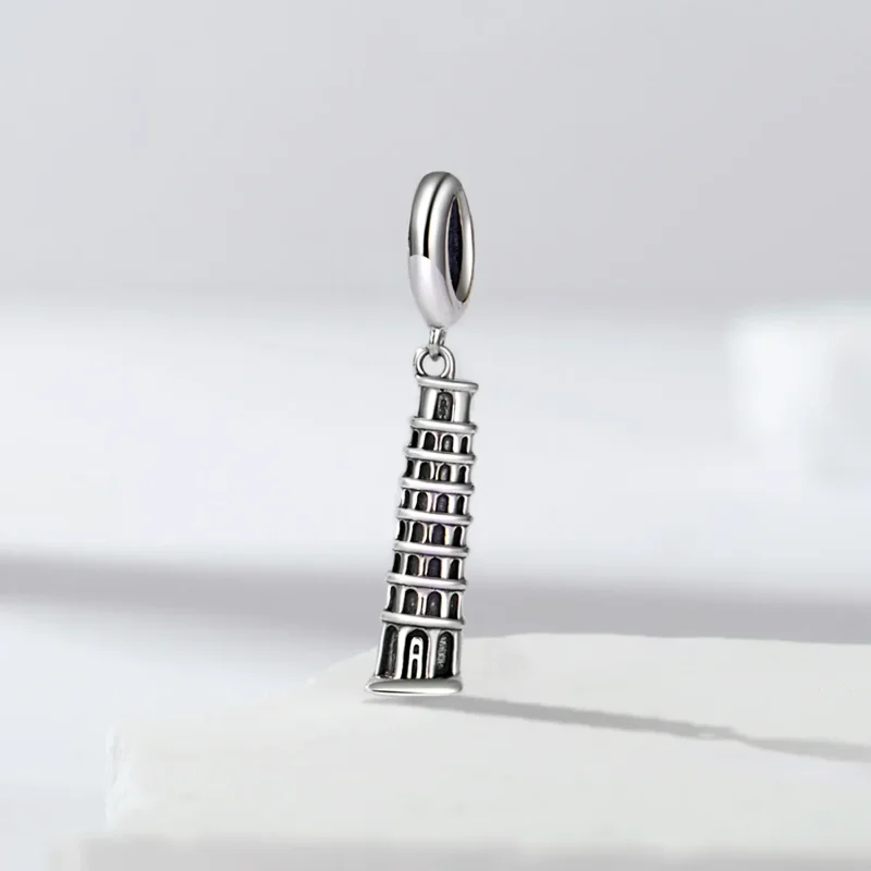 (image for) PANDORA Style Leaning Tower of Pisa Pendant - SCC2876 - View 2