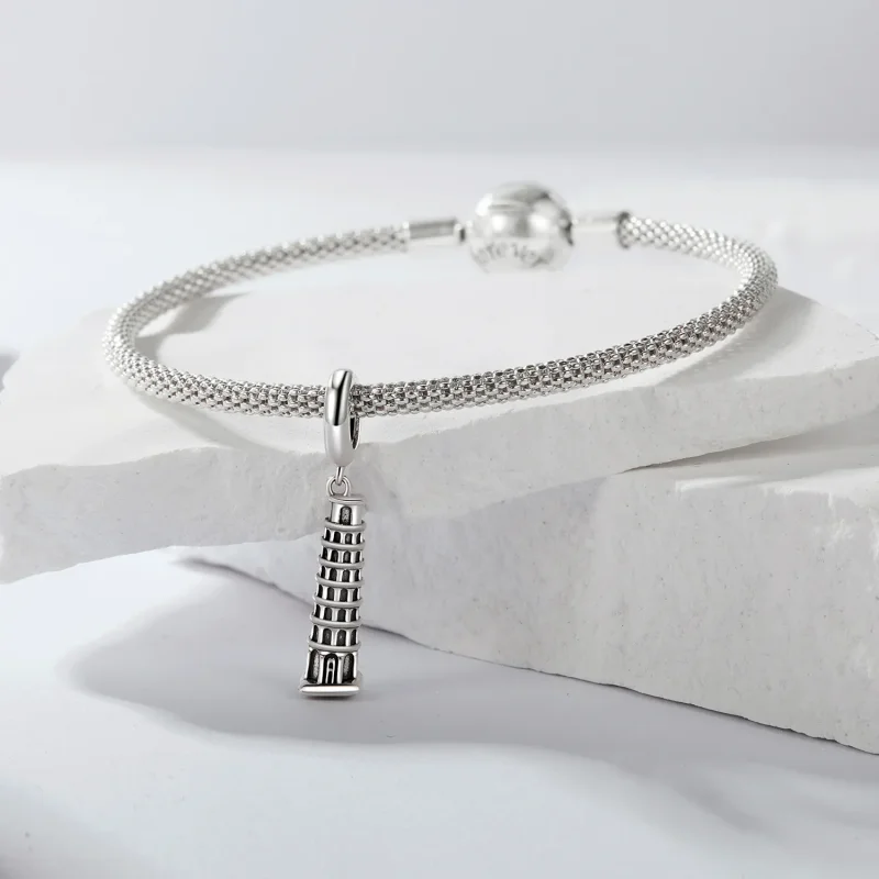 (image for) PANDORA Style Leaning Tower of Pisa Pendant - SCC2876 - View 4
