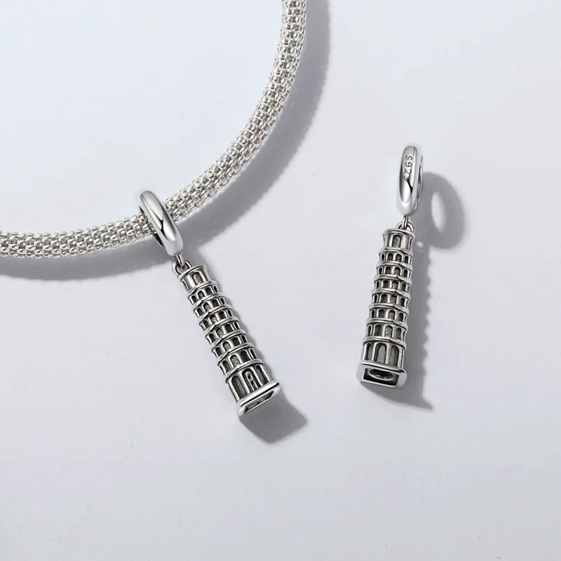 (image for) PANDORA Style Leaning Tower of Pisa Pendant - SCC2876 - View 5