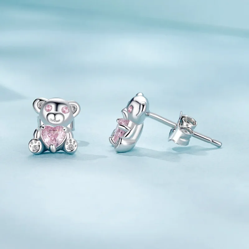 (image for) PANDORA Style Love Bear Earrings - SCE1774 - View 4