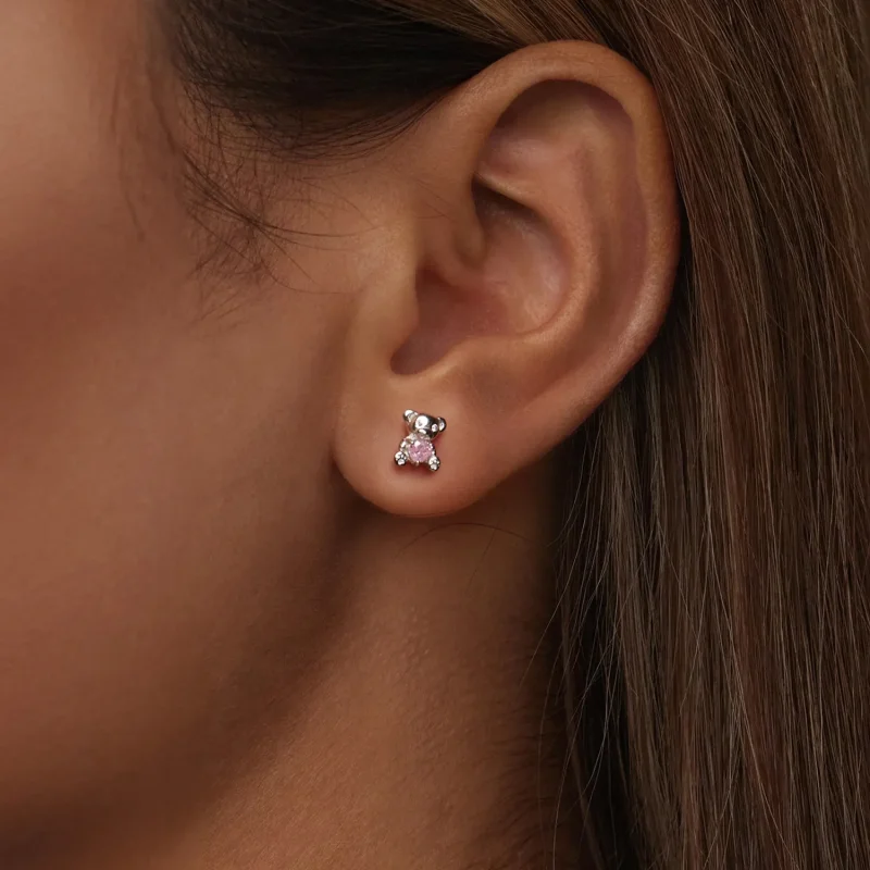(image for) PANDORA Style Love Bear Earrings - SCE1774 - View 6