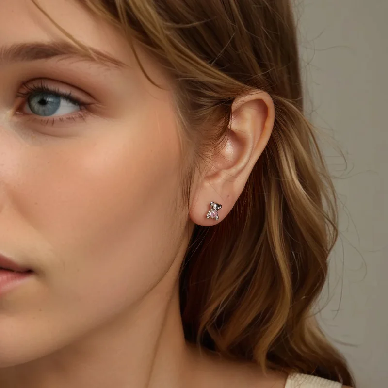 (image for) PANDORA Style Love Bear Earrings - SCE1774 - View 7