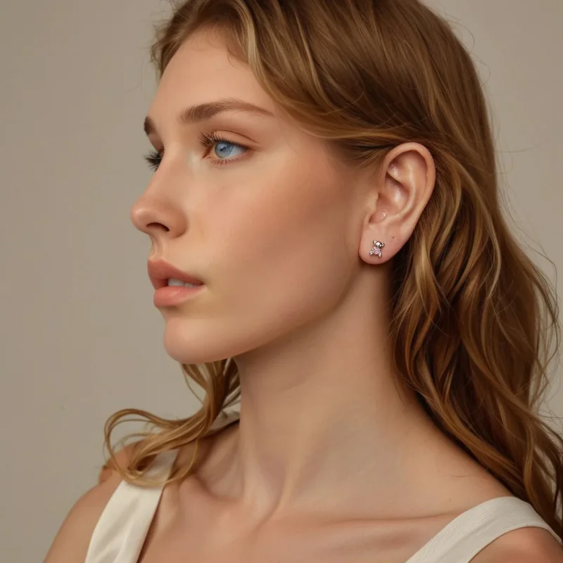 (image for) PANDORA Style Love Bear Earrings - SCE1774 - View 8