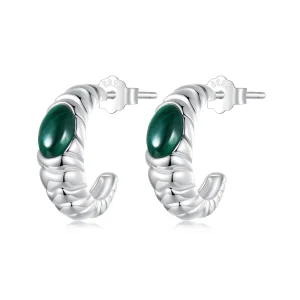 (image for) PANDORA Style Malachite earrings - BSE1057