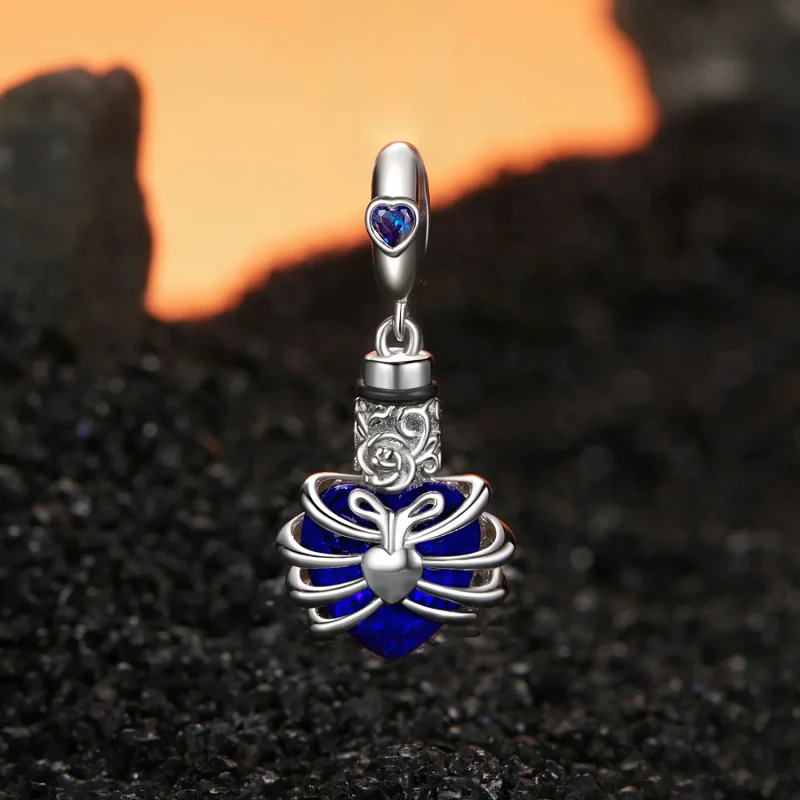 (image for) PANDORA Style Memorial Rose Heart Blue - BSC1058-BU - View 2