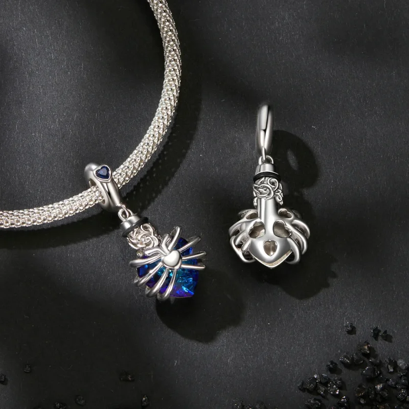 (image for) PANDORA Style Memorial Rose Heart Blue - BSC1058-BU - View 4