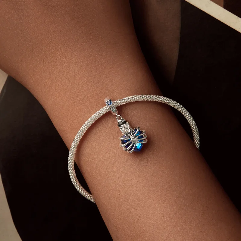 (image for) PANDORA Style Memorial Rose Heart Blue - BSC1058-BU - View 5