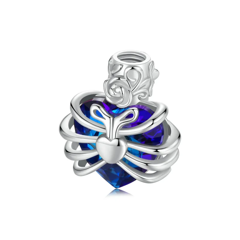 (image for) PANDORA Style Memorial Rose Heart Blue - BSC1058-BU - View 6
