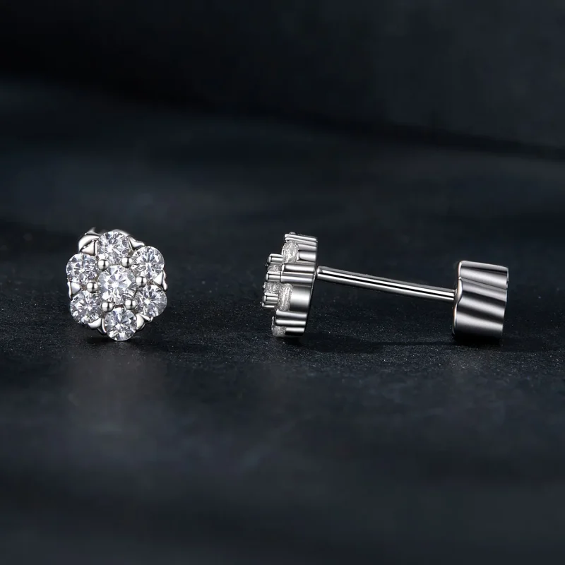 (image for) PANDORA Style Moissanite earrings (with one certificate) - MSE059 - View 4