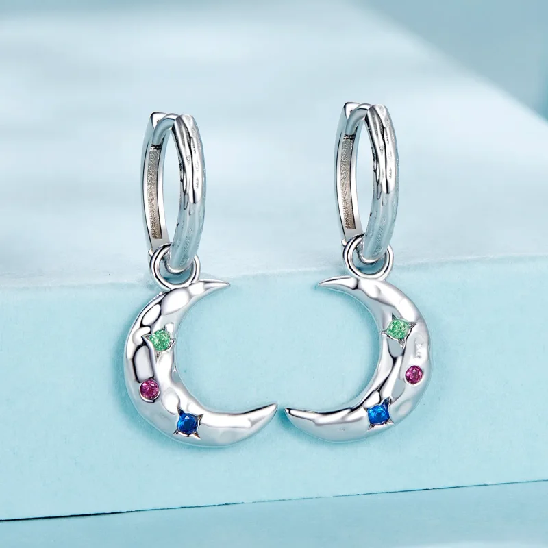 (image for) PANDORA Style Moon Earrings - SCE1778 - View 2