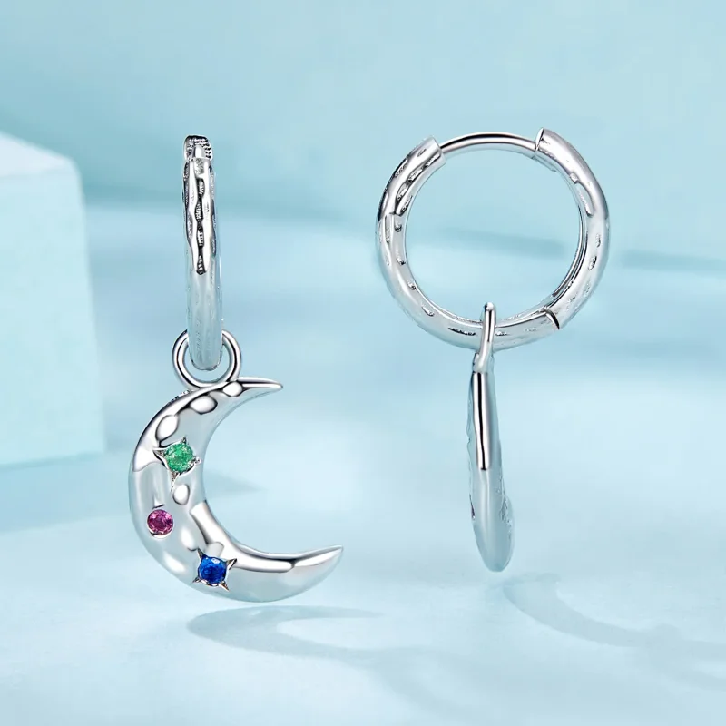 (image for) PANDORA Style Moon Earrings - SCE1778 - View 3