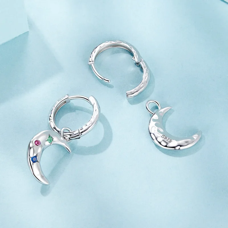 (image for) PANDORA Style Moon Earrings - SCE1778 - View 4