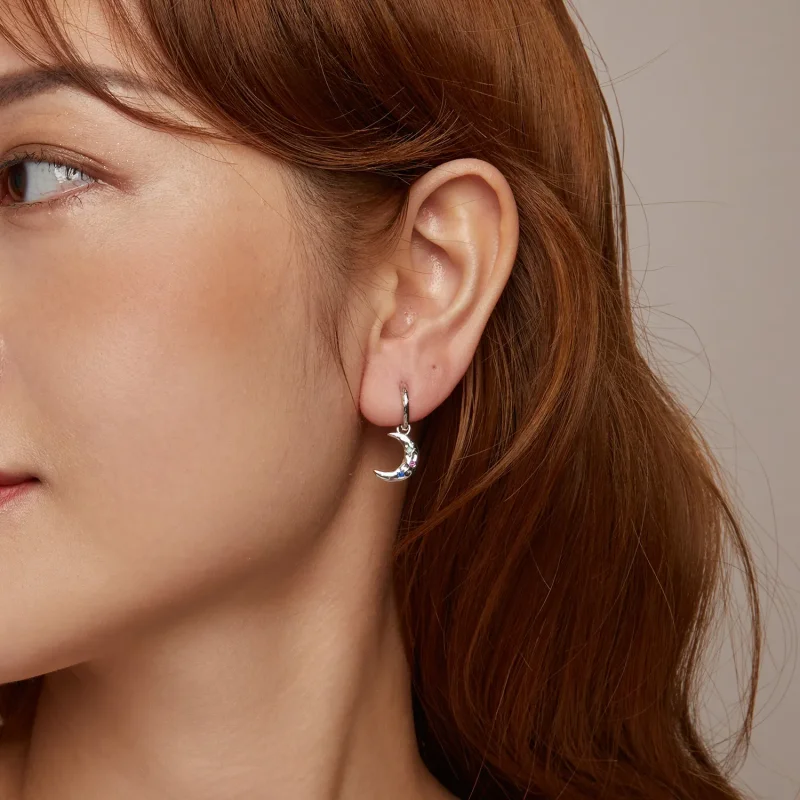 (image for) PANDORA Style Moon Earrings - SCE1778 - View 9