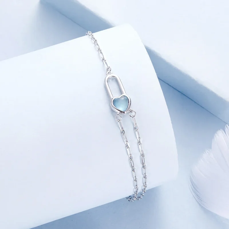 (image for) PANDORA Style Natural Aquamarine Bracelet - BSB191 - View 2