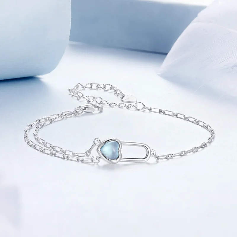(image for) PANDORA Style Natural Aquamarine Bracelet - BSB191 - View 4