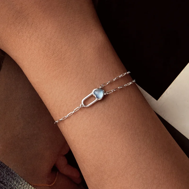 (image for) PANDORA Style Natural Aquamarine Bracelet - BSB191 - View 5