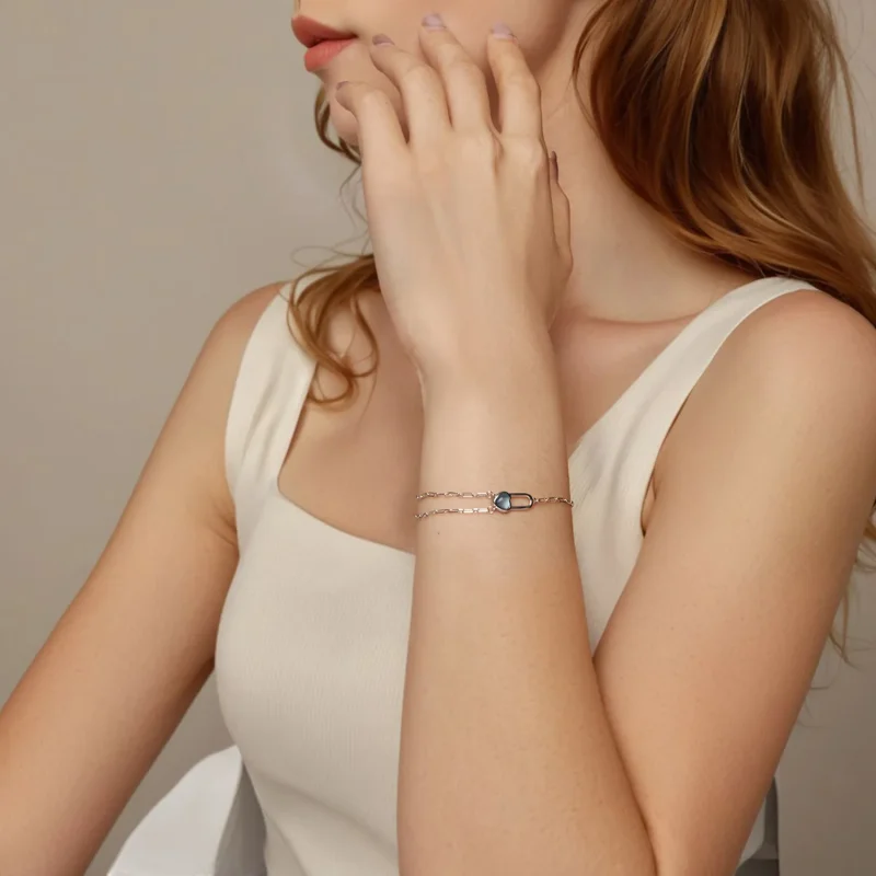 (image for) PANDORA Style Natural Aquamarine Bracelet - BSB191 - View 8