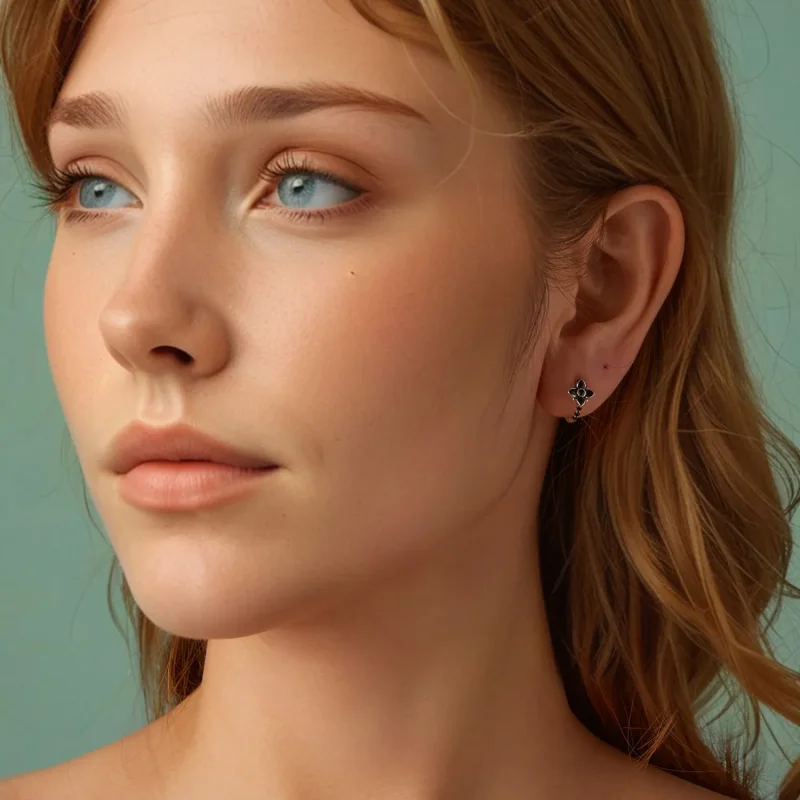 (image for) PANDORA Style Night Flower Earrings - SCE1801 - View 7