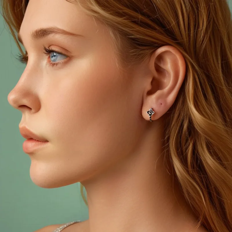 (image for) PANDORA Style Night Flower Earrings - SCE1801 - View 8