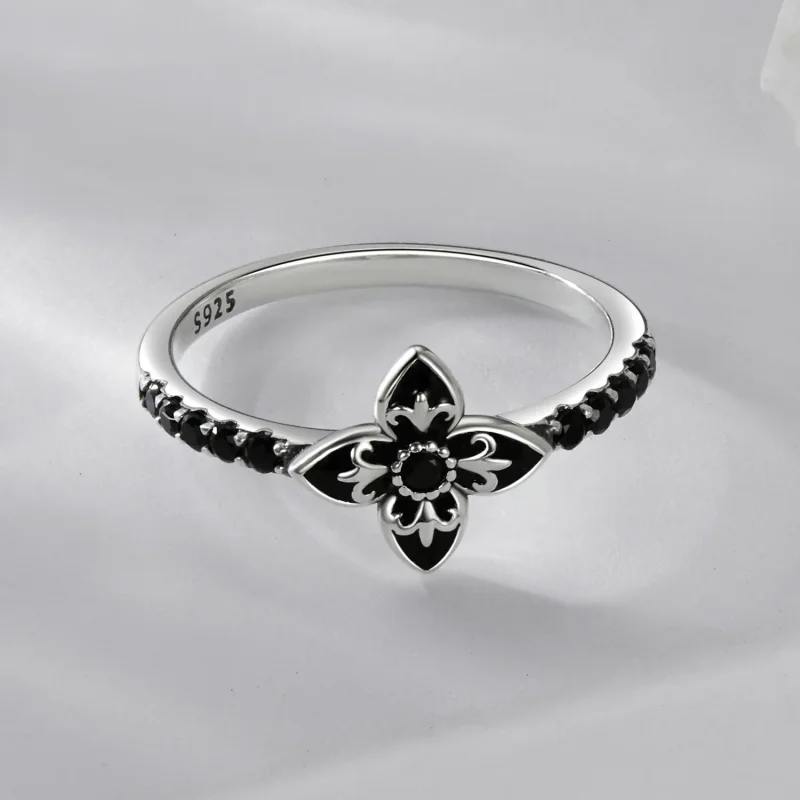 (image for) PANDORA Style Night Flower Ring - SCR1075 - View 4