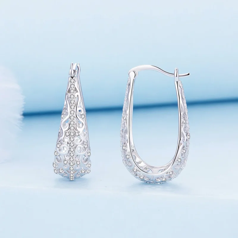 (image for) PANDORA Style Patterned earrings - BSE753 - View 2