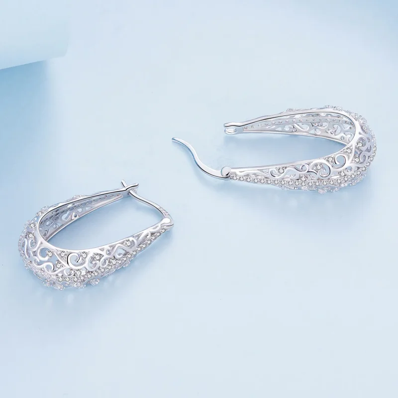 (image for) PANDORA Style Patterned earrings - BSE753 - View 4