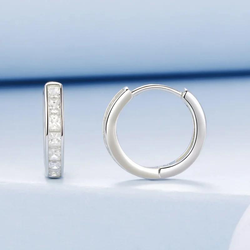 (image for) PANDORA Style Princess Square Sparkling Earrings - BSE1102 - View 2
