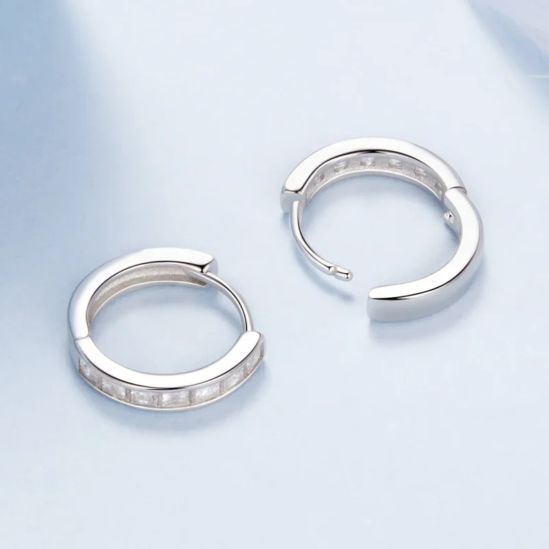 (image for) PANDORA Style Princess Square Sparkling Earrings - BSE1102 - View 3