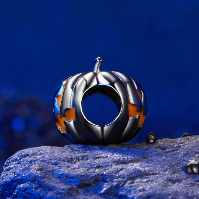 (image for) PANDORA Style Pumpkin Lantern Beads - SCC2899 - View 4