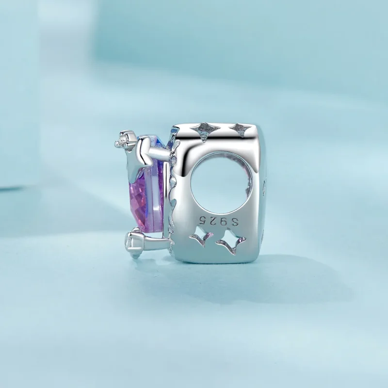 (image for) PANDORA Style Purple pink gradient heart - SCC2824 - View 3
