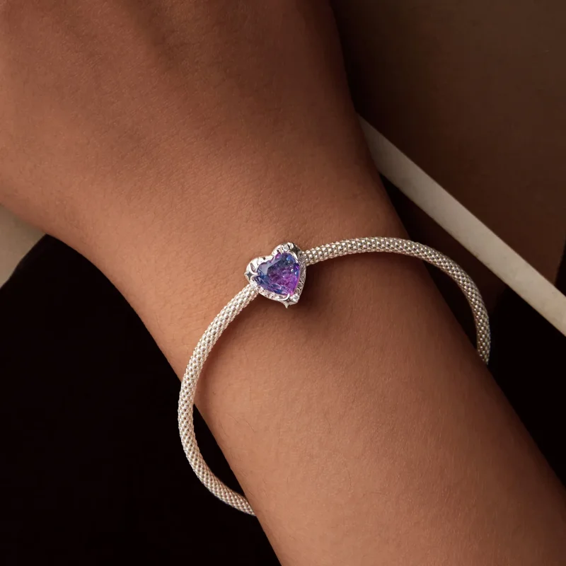 (image for) PANDORA Style Purple pink gradient heart - SCC2824 - View 7