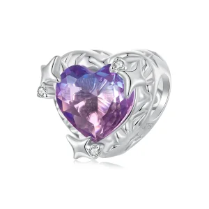 PANDORA Style Purple pink gradient heart - SCC2824 (image for) PANDORA Style Purple pink gradient heart - SCC2824