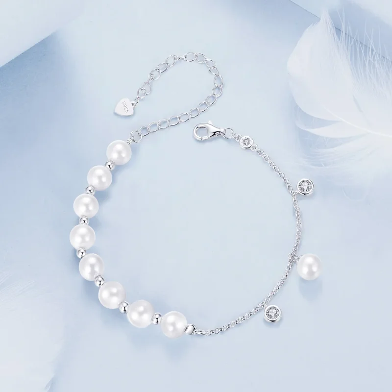 (image for) PANDORA Style Shell Bead Tassel Bracelet - BSB189 - View 4