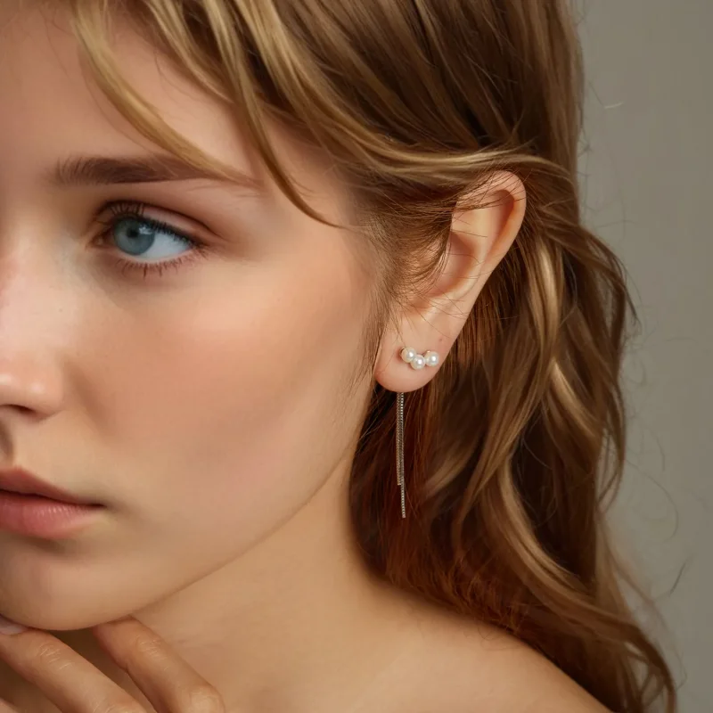 (image for) PANDORA Style Shell Pearl Tassel Earrings - SCE1777 - View 8
