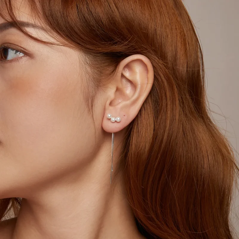 (image for) PANDORA Style Shell Pearl Tassel Earrings - SCE1777 - View 10
