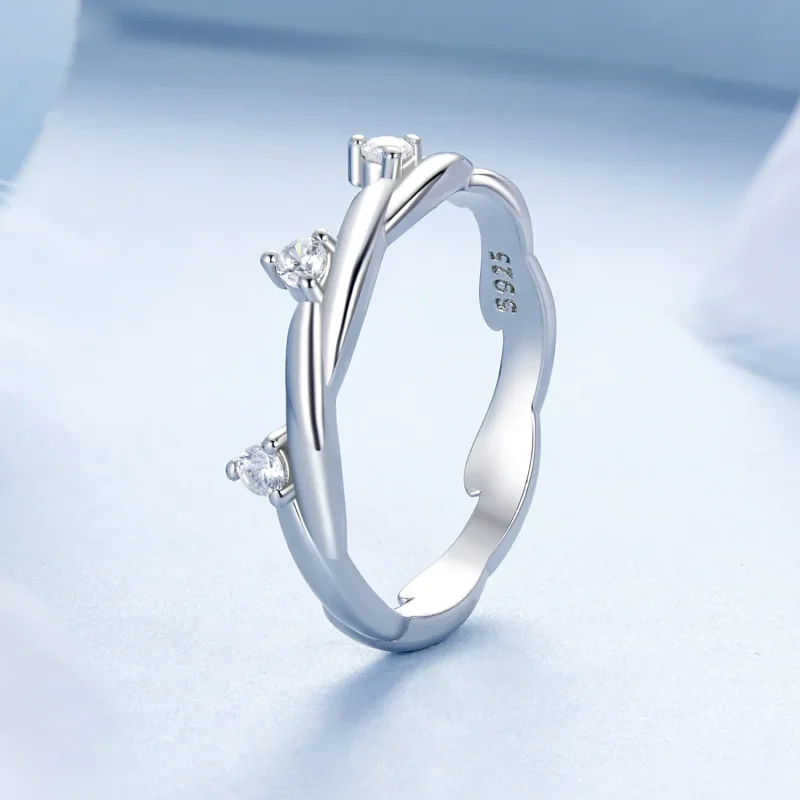 (image for) PANDORA Style Simple Button Cord Ring - BSR586 - View 2