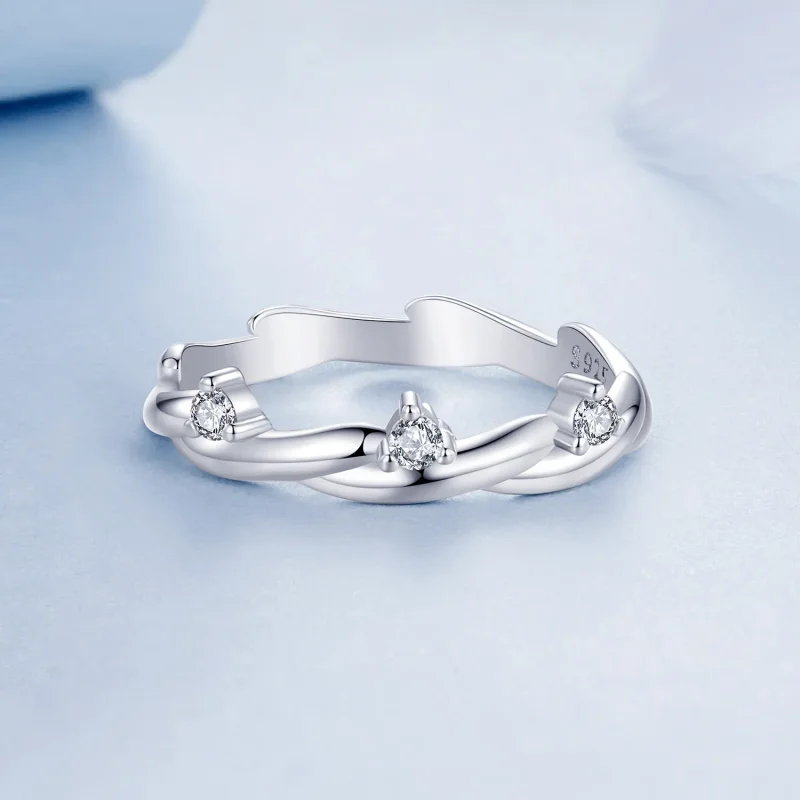 (image for) PANDORA Style Simple Button Cord Ring - BSR586 - View 4