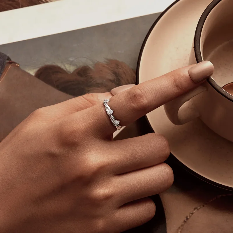 (image for) PANDORA Style Simple Button Cord Ring - BSR586 - View 6