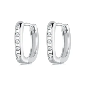 PANDORA Style Simple D-shaped earrings - BSE1084-WH (image for) PANDORA Style Simple D-shaped earrings - BSE1084-WH