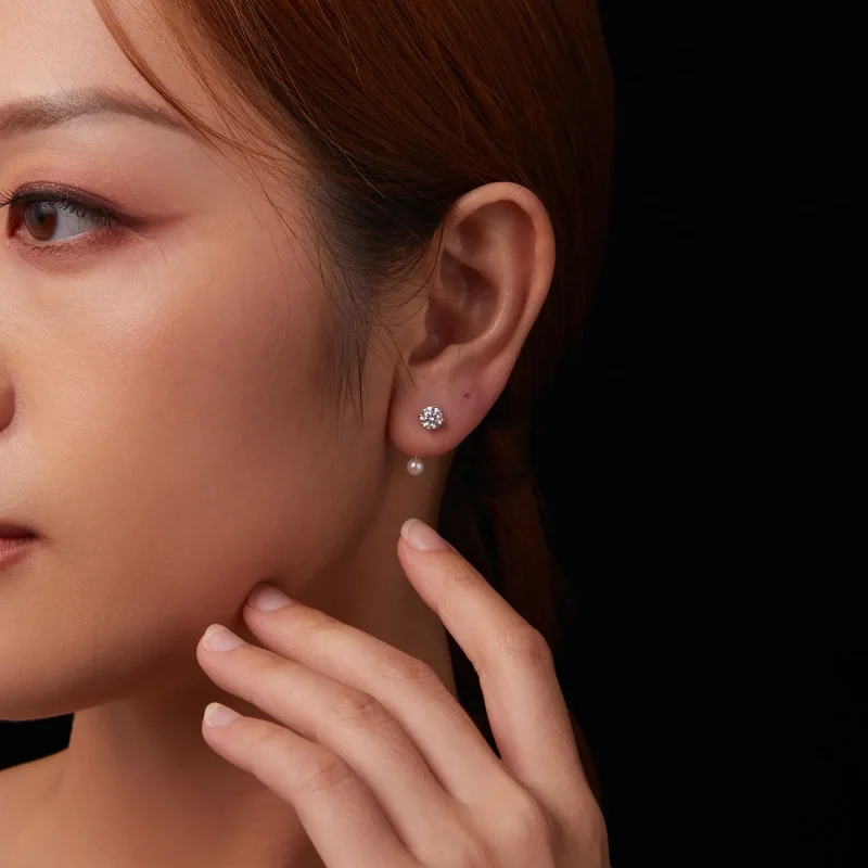 (image for) PANDORA Style Simple front and back earrings (two certificates) - MSE068 - View 10